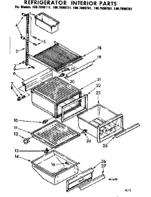 Interior Parts parts for Kenmore Refrigerator 106.7690781 (1067690781, 106 7690781) from AppliancePartsPros.com