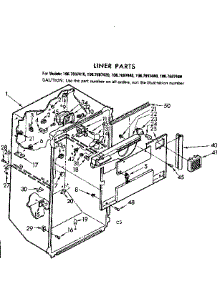 Liner Parts parts for Kenmore Refrigerator 106.7697460 (1067697460, 106 7697460) from AppliancePartsPros.com