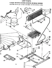 Unit Parts parts for Kenmore Refrigerator 106.7697460 (1067697460, 106 7697460) from AppliancePartsPros.com