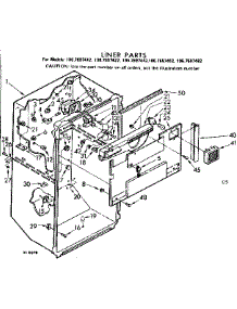 Liner Parts parts for Kenmore Refrigerator 106.7697482 (1067697482, 106 7697482) from AppliancePartsPros.com