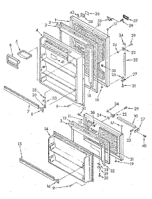 Door parts for Kenmore Refrigerator 106.7698220 (1067698220, 106 7698220) from AppliancePartsPros.com