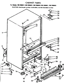 Cabinet Parts parts for Kenmore Refrigerator 106.7698461 (1067698461, 106 7698461) from AppliancePartsPros.com