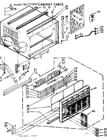 Cabinet Parts parts for Kenmore Heat Pump System 106.7771890 (1067771890, 106 7771890) from AppliancePartsPros.com