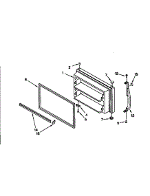 Freezer Door parts for Kenmore Refrigerator 106.77821790 (10677821790, 106 77821790) from AppliancePartsPros.com
