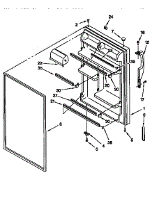 Refrigerator Door parts for Kenmore Refrigerator 106.77821790 (10677821790, 106 77821790) from AppliancePartsPros.com