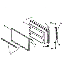 Freezer Door parts for Kenmore Refrigerator 106.77828791 (10677828791, 106 77828791) from AppliancePartsPros.com
