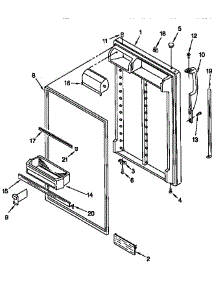 Refrigerator Door parts for Kenmore Refrigerator 106.77861791 (10677861791, 106 77861791) from AppliancePartsPros.com