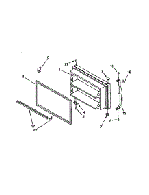 Freezer Door parts for Kenmore Refrigerator 106.77992790 (10677992790, 106 77992790) from AppliancePartsPros.com