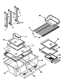 Shelf parts for Kenmore Refrigerator 106.78207890 (10678207890, 106 78207890) from AppliancePartsPros.com