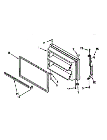 Freezer Door parts for Kenmore Refrigerator 106.78822890 (10678822890, 106 78822890) from AppliancePartsPros.com