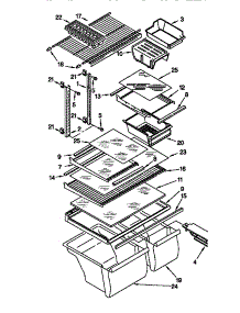 Shelf parts for Kenmore Refrigerator 106.78822890 (10678822890, 106 78822890) from AppliancePartsPros.com