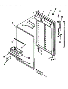 Refrigerator Door parts for Kenmore Refrigerator 106.78867890 (10678867890, 106 78867890) from AppliancePartsPros.com