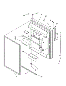 Refrigerator Door Parts parts for Kenmore Refrigerator 106.78914800 (10678914800, 106 78914800) from AppliancePartsPros.com