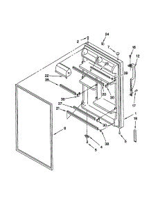Refrigerator Door parts for Kenmore Refrigerator 106.79852991 (10679852991, 106 79852991) from AppliancePartsPros.com