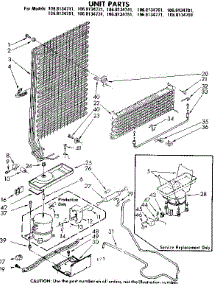 Unit Parts parts for Kenmore Refrigerator 106.8134751 (1068134751, 106 8134751) from AppliancePartsPros.com