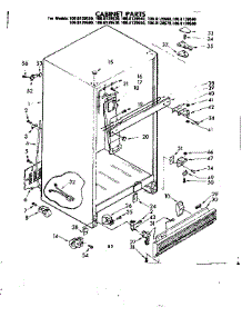 Cabinet Parts parts for Kenmore Refrigerator 106.8139590 (1068139590, 106 8139590) from AppliancePartsPros.com