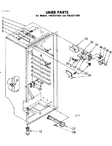 Liner Parts parts for Kenmore Freezer 106.8221581 (1068221581, 106 8221581) from AppliancePartsPros.com