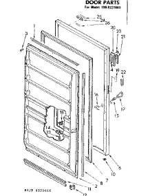 Door Parts parts for Kenmore Freezer 106.8221660 (1068221660, 106 8221660) from AppliancePartsPros.com