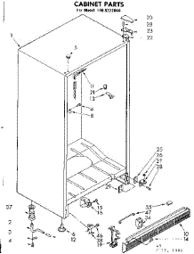 Cabinet Parts parts for Kenmore Freezer 106.8222044 (1068222044, 106 8222044) from AppliancePartsPros.com