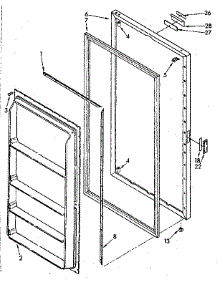 Door Parts parts for Kenmore Freezer 106.8241512 (1068241512, 106 8241512) from AppliancePartsPros.com