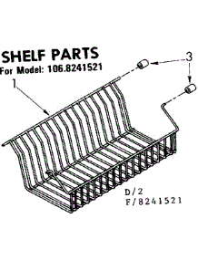 Shelf Parts parts for Kenmore Freezer 106.8241521 (1068241521, 106 8241521) from AppliancePartsPros.com