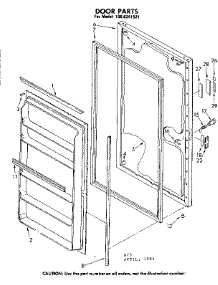 Door Parts parts for Kenmore Freezer 106.8241521 (1068241521, 106 8241521) from AppliancePartsPros.com