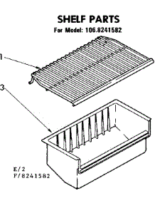 Shelf Parts parts for Kenmore Freezer 106.8241582 (1068241582, 106 8241582) from AppliancePartsPros.com