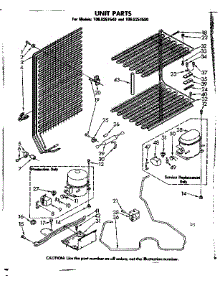 Unit Parts parts for Kenmore Freezer 106.8251540 (1068251540, 106 8251540) from AppliancePartsPros.com
