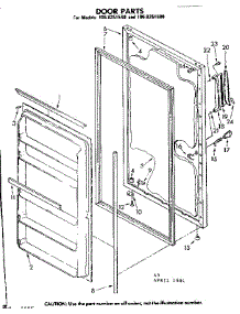 Door Parts parts for Kenmore Freezer 106.8251540 (1068251540, 106 8251540) from AppliancePartsPros.com
