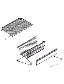 Shelf And Basket Parts parts for Kenmore Freezer 106.8251940 (1068251940, 106 8251940) from AppliancePartsPros.com