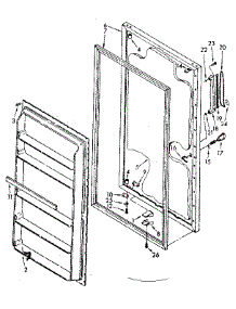 Door Parts parts for Kenmore Freezer 106.8253580 (1068253580, 106 8253580) from AppliancePartsPros.com
