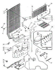 Unit parts for Kenmore Freezer 106.8254981 (1068254981, 106 8254981) from AppliancePartsPros.com