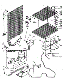 Unit Parts parts for Kenmore Freezer 106.8263511 (1068263511, 106 8263511) from AppliancePartsPros.com