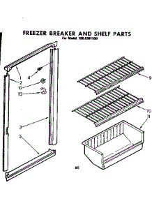 Freezer Breaker And Shelf Parts parts for Kenmore Freezer 106.8301550 (1068301550, 106 8301550) from AppliancePartsPros.com