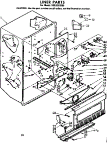 Liner Parts parts for Kenmore Freezer 106.8312050 (1068312050, 106 8312050) from AppliancePartsPros.com