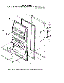 Door Parts parts for Kenmore Refrigerator 106.8345100 (1068345100, 106 8345100) from AppliancePartsPros.com