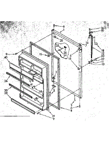 Refrigerator Door Parts parts for Kenmore Refrigerator 106.8370540 (1068370540, 106 8370540) from AppliancePartsPros.com