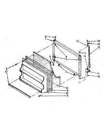 Freezer Door Parts parts for Kenmore Refrigerator 106.8376431 (1068376431, 106 8376431) from AppliancePartsPros.com