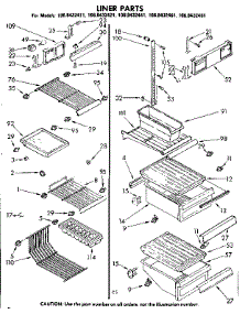 Liner Parts parts for Kenmore Refrigerator 106.8432421 (1068432421, 106 8432421) from AppliancePartsPros.com