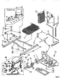 Unit parts for Kenmore Refrigerator 106.8490270 (1068490270, 106 8490270) from AppliancePartsPros.com