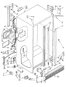 Cabinet parts for Kenmore Refrigerator 106.8490270 (1068490270, 106 8490270) from AppliancePartsPros.com