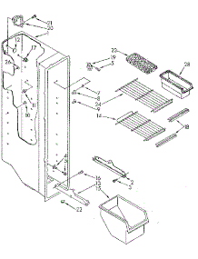 Freezer Liner parts for Kenmore Refrigerator 106.8492432 (1068492432, 106 8492432) from AppliancePartsPros.com