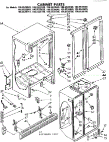 Cabinet Parts parts for Kenmore Refrigerator 106.8539580 (1068539580, 106 8539580) from AppliancePartsPros.com