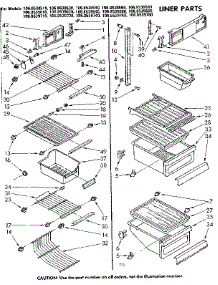 Liner Parts parts for Kenmore Refrigerator 106.8539620 (1068539620, 106 8539620) from AppliancePartsPros.com