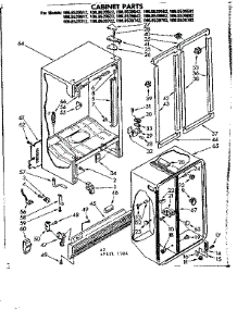 Cabinet Parts parts for Kenmore Refrigerator 106.8539712 (1068539712, 106 8539712) from AppliancePartsPros.com