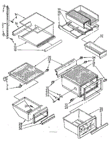 Refrigerator Interior Parts parts for Kenmore Refrigerator 106.8556820 (1068556820, 106 8556820) from AppliancePartsPros.com