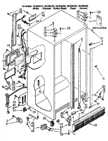 Cabinet Parts parts for Kenmore Refrigerator 106.8580370 (1068580370, 106 8580370) from AppliancePartsPros.com