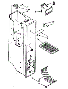 Freezer Liner Parts parts for Kenmore Refrigerator 106.8580370 (1068580370, 106 8580370) from AppliancePartsPros.com