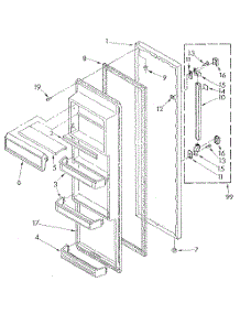 Refrigerator Door parts for Kenmore Refrigerator 106.8590271 (1068590271, 106 8590271) from AppliancePartsPros.com