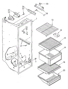 Refrigerator Liner parts for Kenmore Refrigerator 106.8590271 (1068590271, 106 8590271) from AppliancePartsPros.com